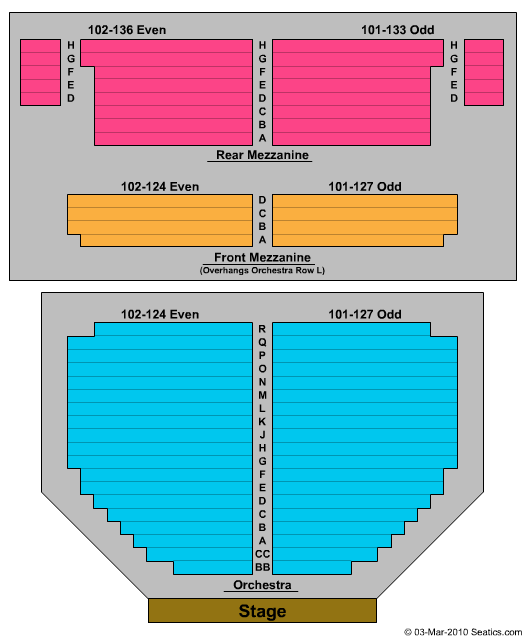 John Golden Theatre End Stage Seating Chart